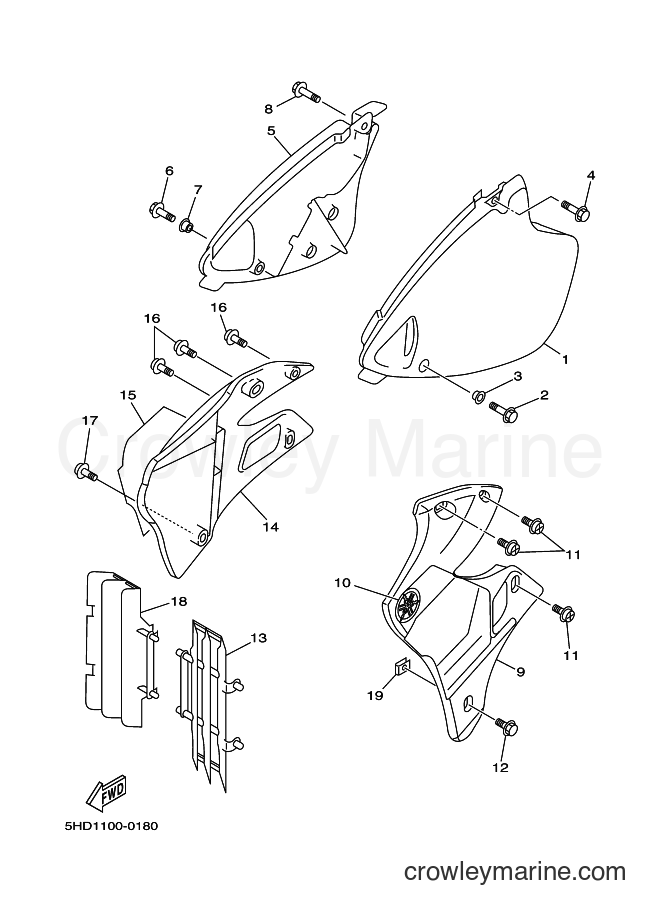 2000 Dirt Bike YZ250 - YZ250 (5HC2) [030] - SIDE COVER