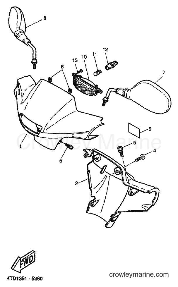 1999 Scooter CW50RS - CW50RS (5FX9) [999] - COWLING 1