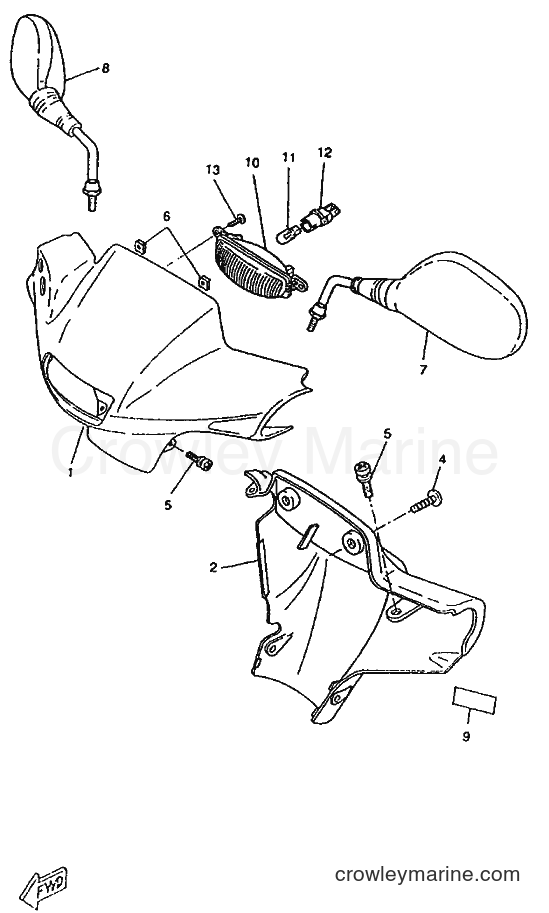 1996 Scooter CW50RS - CW50RS (4TD1) [999] - COWLING