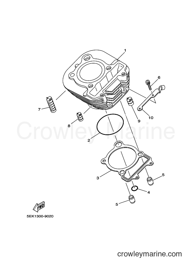2000 Dirt Bike TW125 - TW125 (5EK3) [070] - CYLINDER