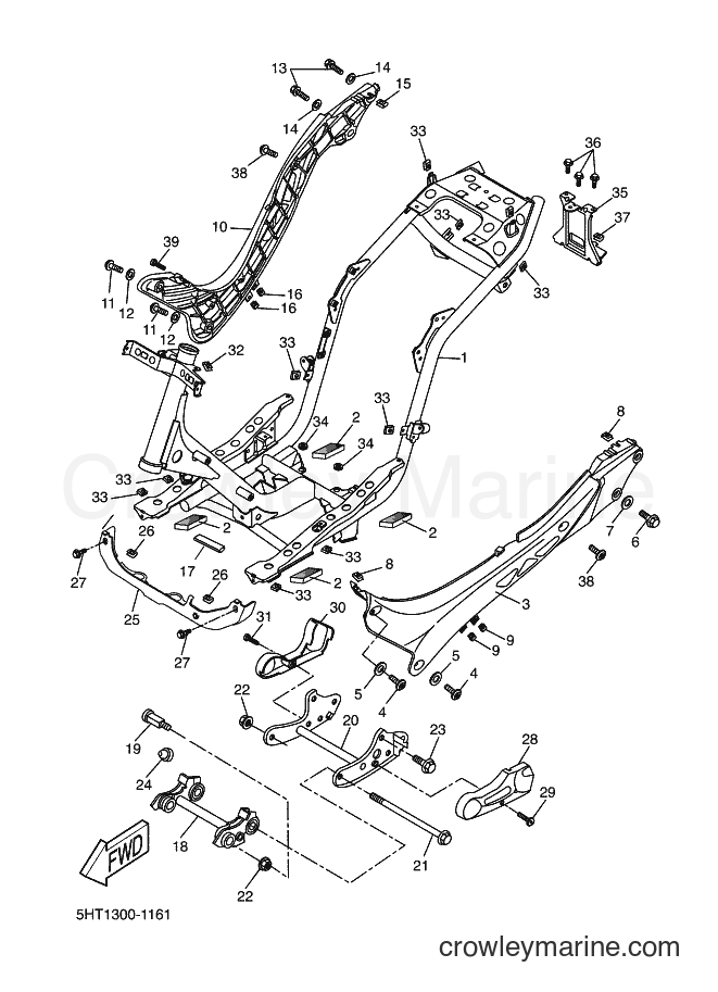 2001 Scooter XQ150 - XQ150 (5LG1) [010] - FRAME