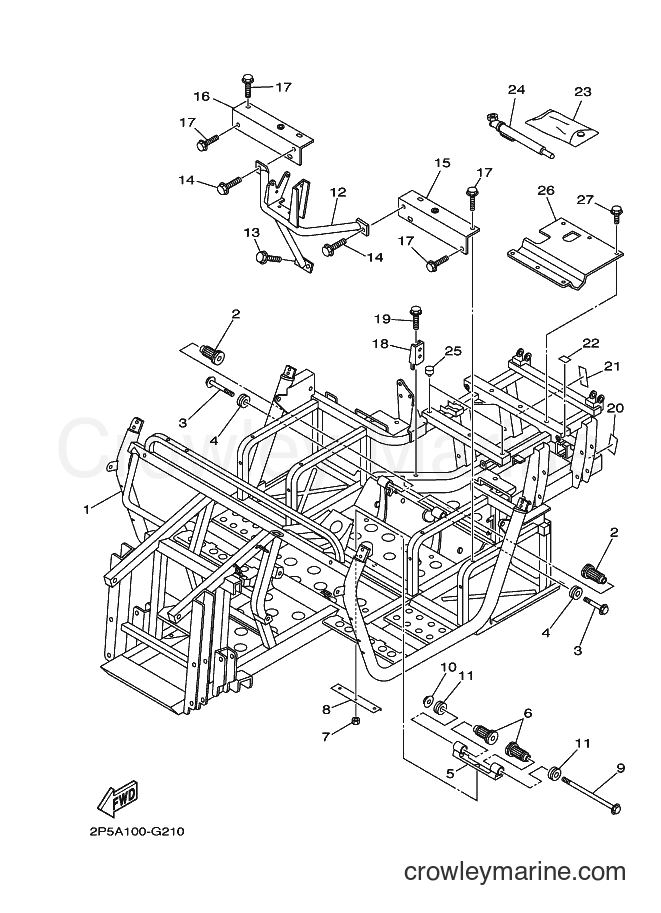 2008 ATV YXR450F - YXR450F (2P5E) [010] - FRAME