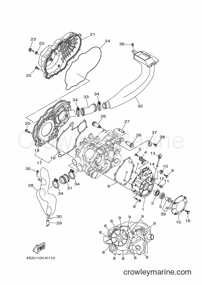 2011 ATV YFM350FWAN - YFM350FWAN (4S2S) [010] - CRANKCASE COVER 1