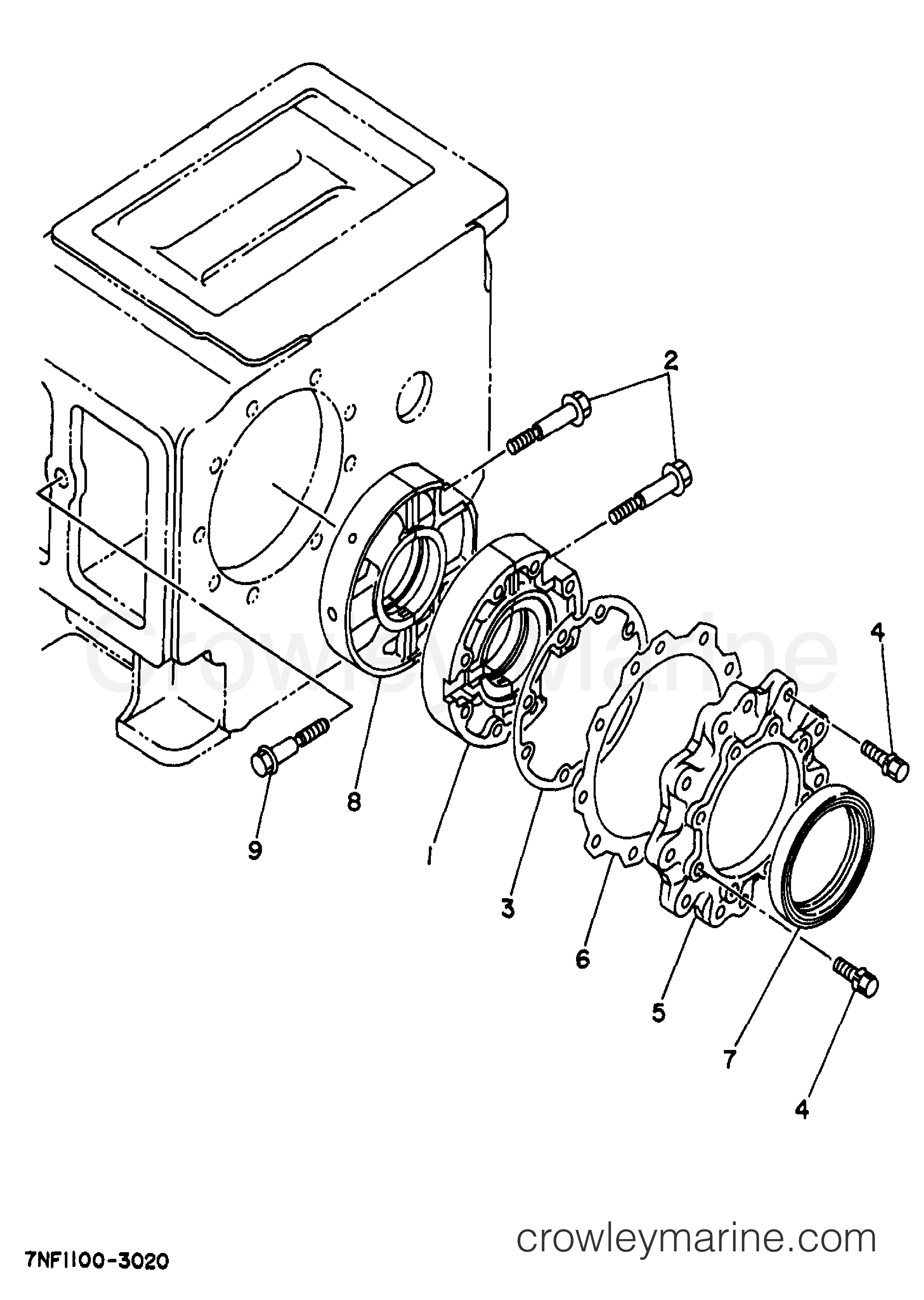 Yamaha Motors EDL6500S - MAIN BEARING CASE