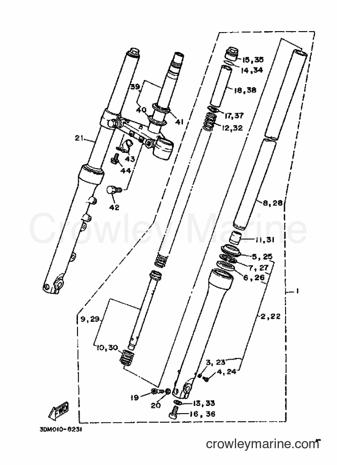 Yamaha Motors XV250 (3LS3) [010] - FRONT FORK