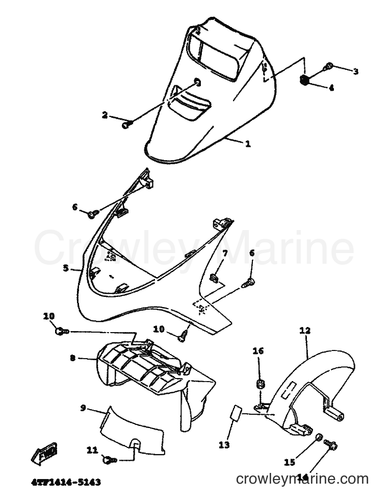1999 Scooter XC125TR - XC125TR (4THF) [010] - FRONT FENDER
