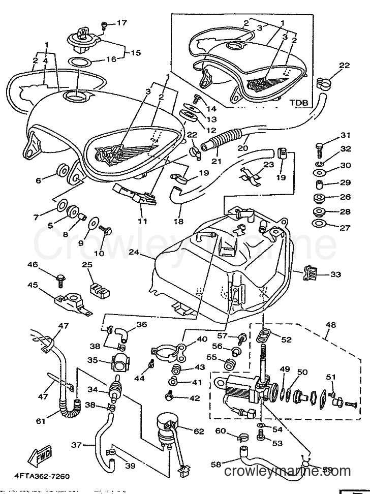 1997 Cruiser XV535 - XV535 (4KUW) [010] - FUEL TANK
