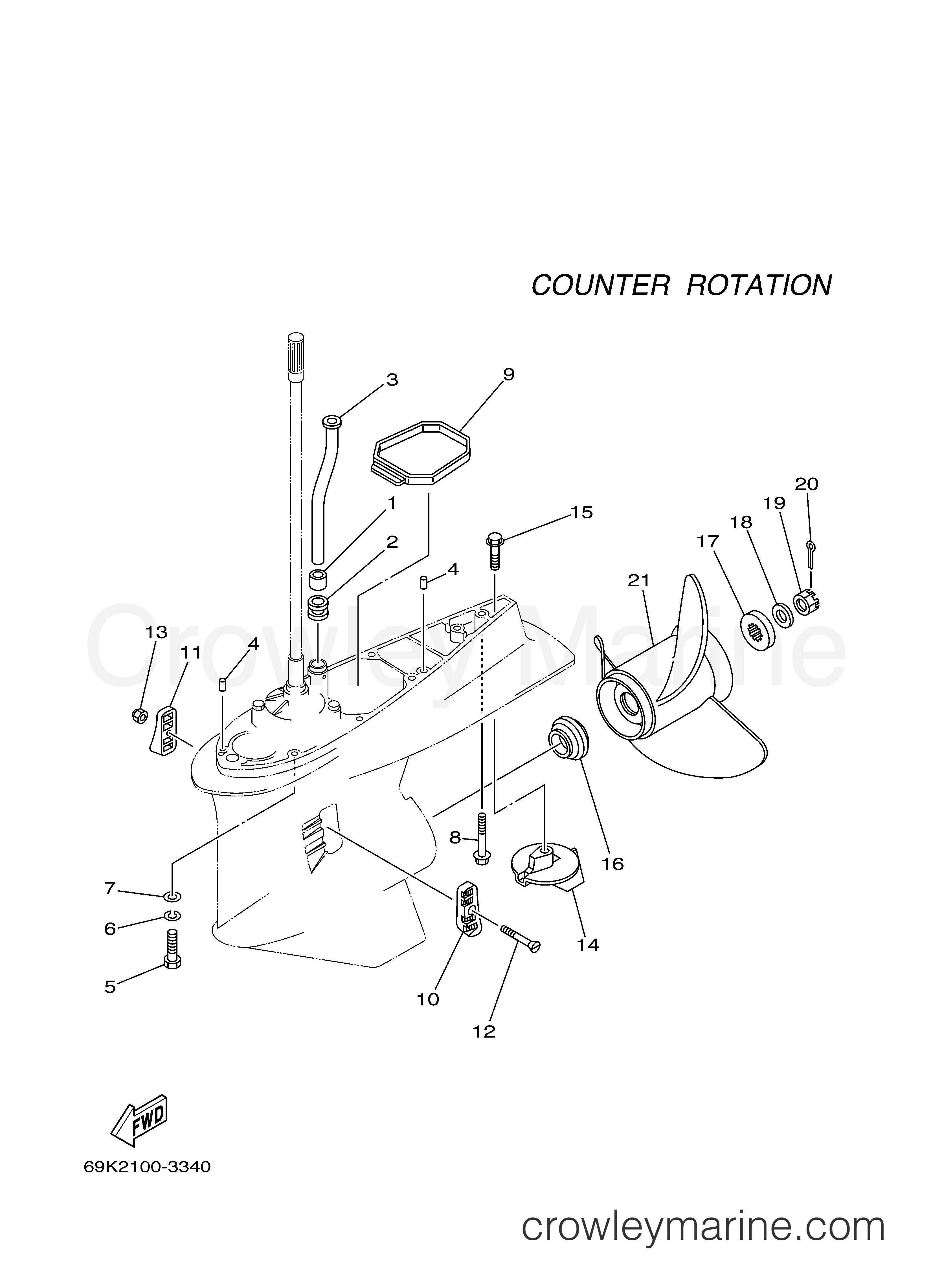 Yamaha Motors LF225TXR - LOWER CASING DRIVE 4