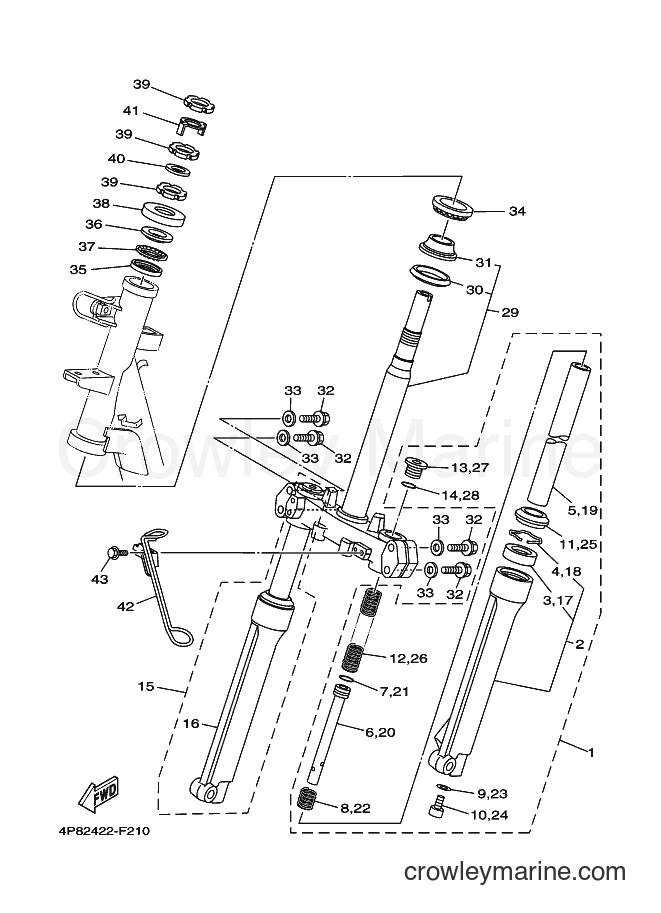 Yamaha Motors AL115 (23B4) [010] - STEERING