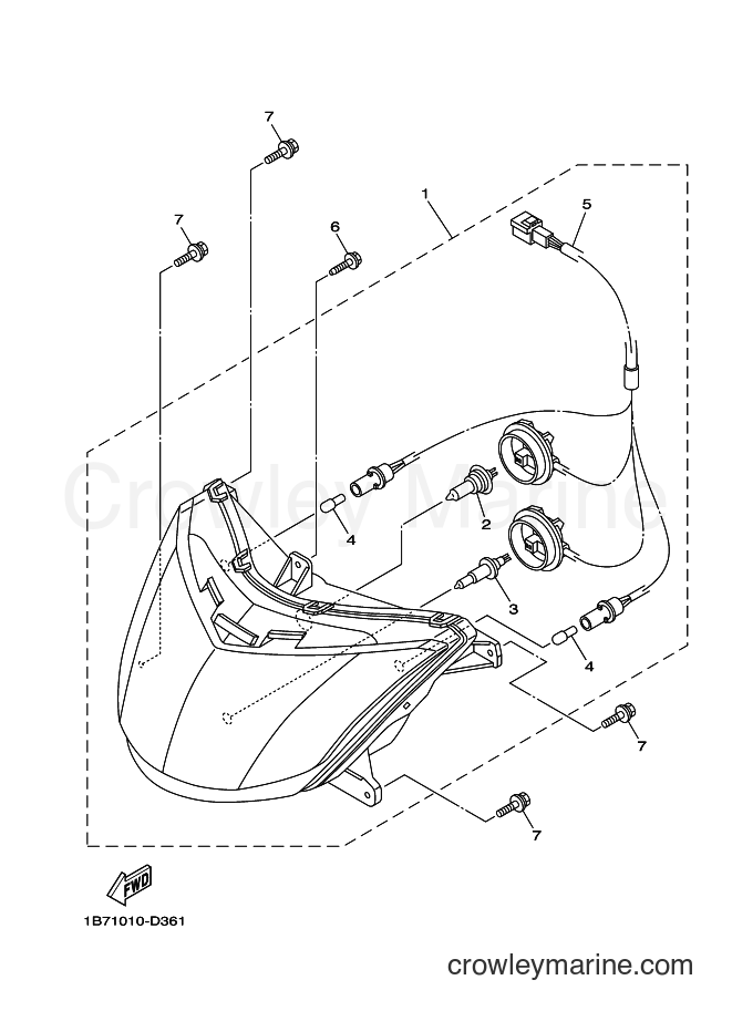 Yamaha Motors CP250 (1B7E) [010] - HEADLIGHT
