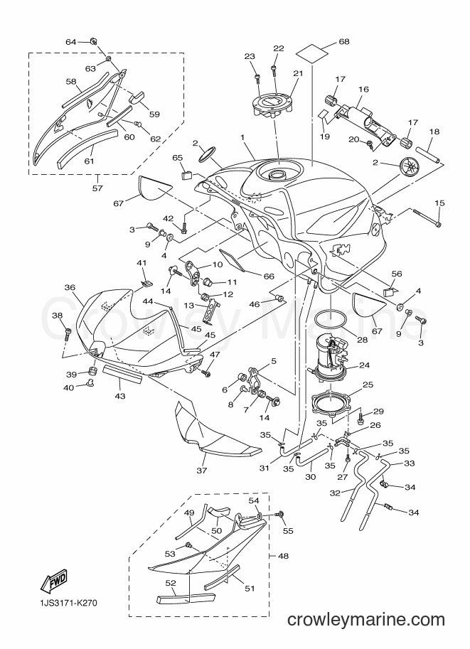 Yamaha Motors YZF-R6 (1JSF) [010] - FUEL TANK