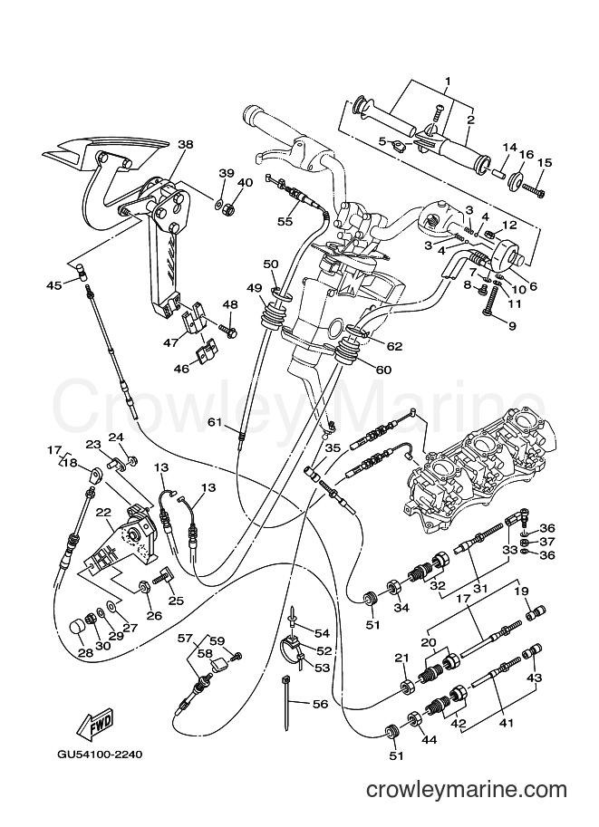 Yamaha Motors SV1200-A (GU54) [020] - CONTROL CABLE