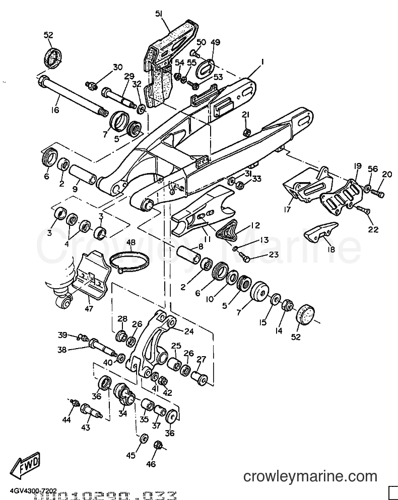 1997 Dirt Bike TT600E - TT600E (4GV5) [010] - REAR ARM