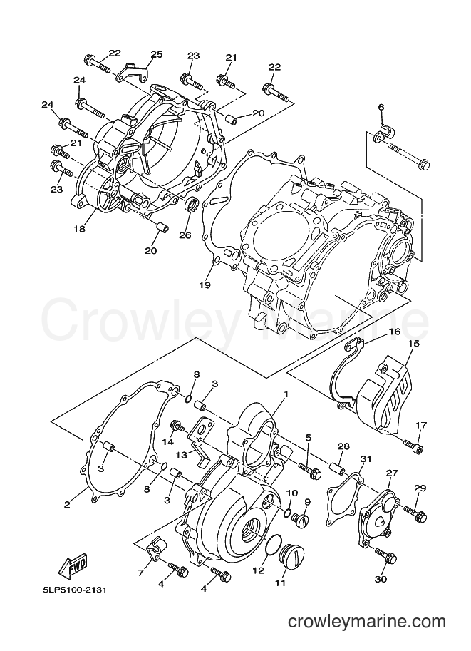 2003 ATV YFM660R - YFM660R (5LPE) [010] - CRANKCASE COVER 1