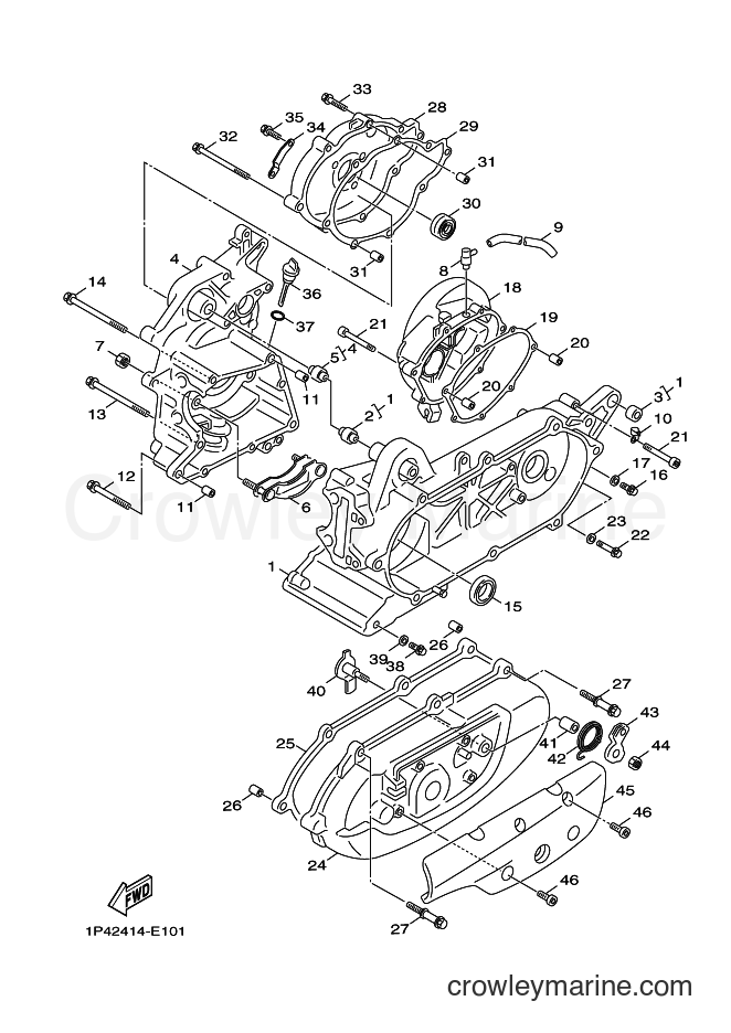 Yamaha Motors XC50 (1TS2) [010] - CRANKCASE