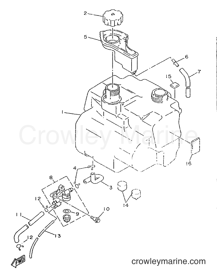 1996 Scooter YA50M - YA50M (5AK1) [999] - FUEL TANK