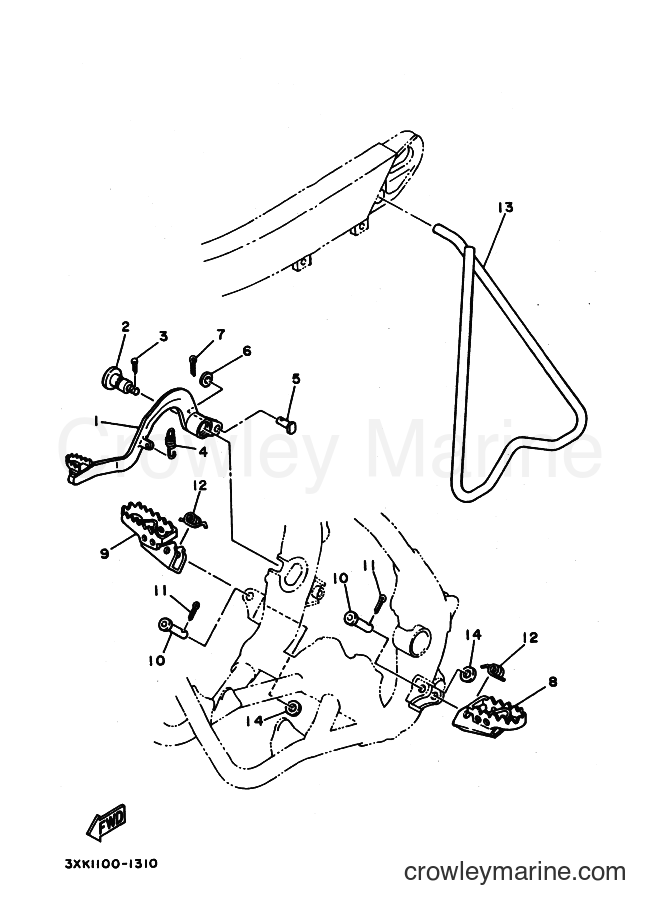 1992 Dirt Bike YZ250 - YZ250 (4DA2) [030] - STAND & FOOTREST