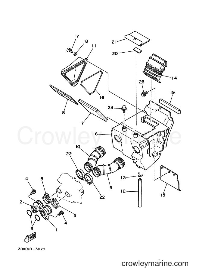 1988 Dirt Bike XT350 - XT350 (55V0) [080] - INTAKE