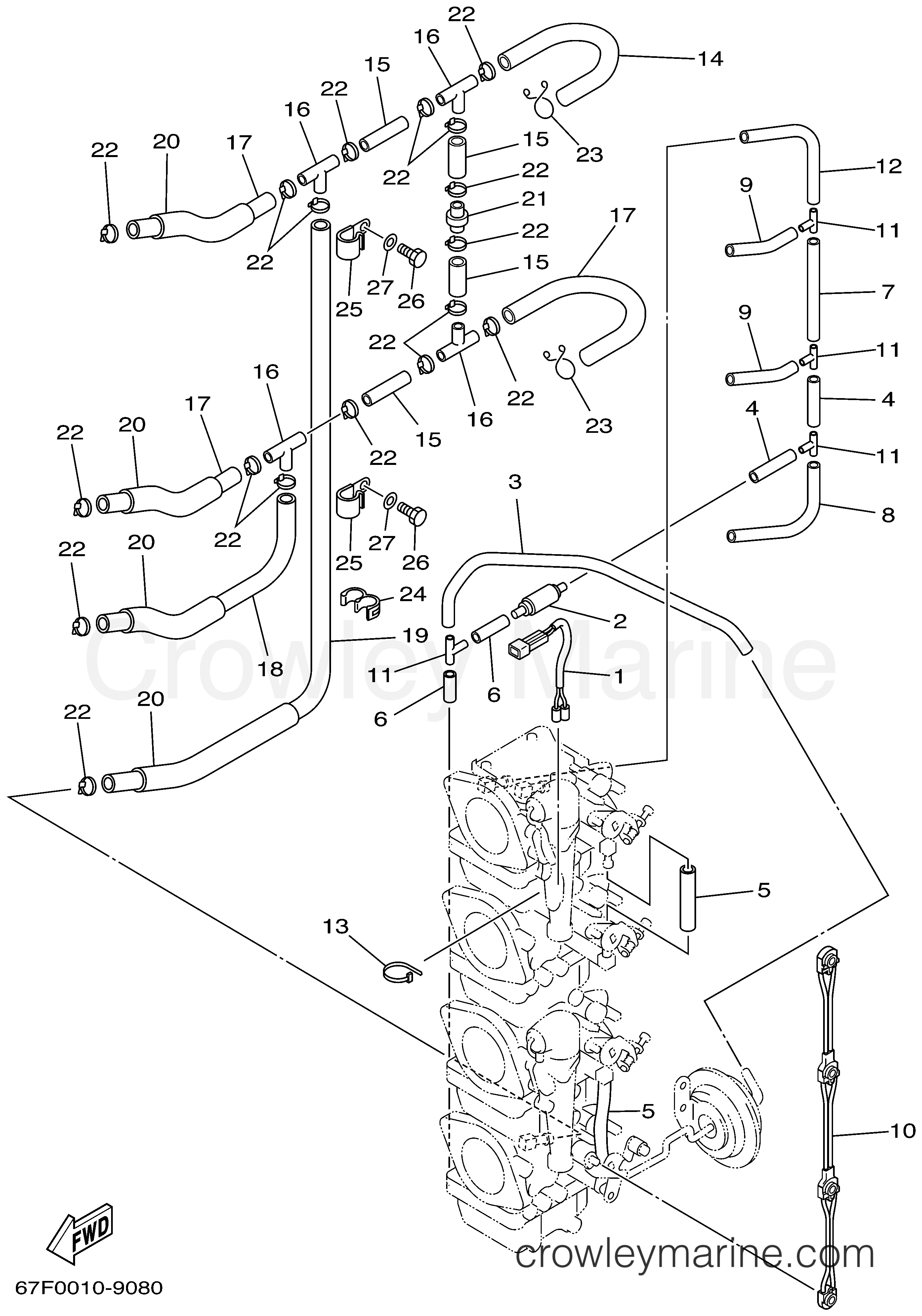 Yamaha Motors F100TLRX - CARBURETOR 2