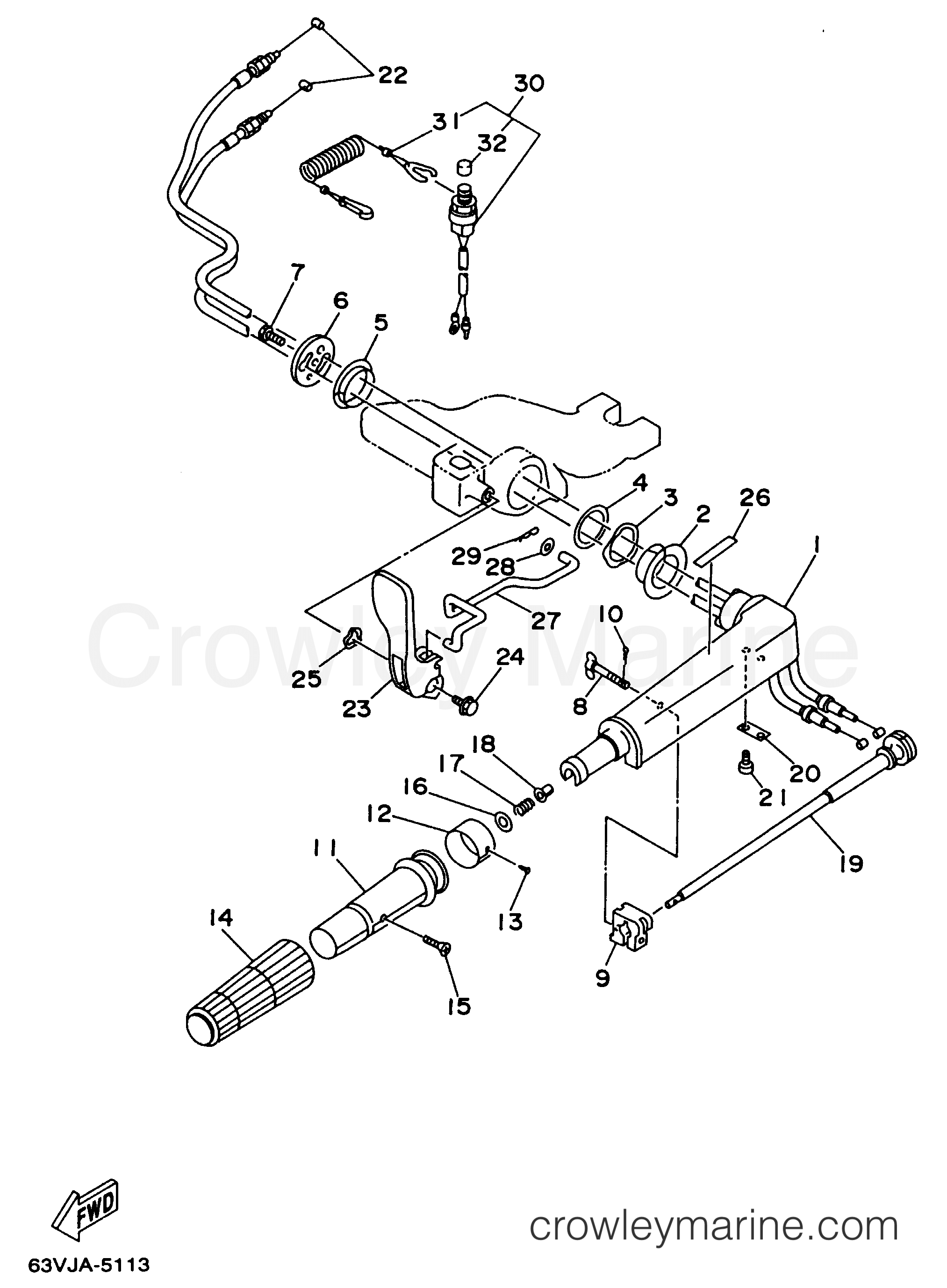 Yamaha Motors 15MSHV - STEERING