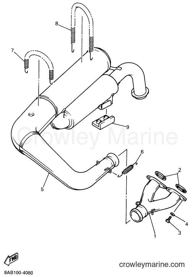 Yamaha Motors VX600 (8CD1) [010] - EXHAUST