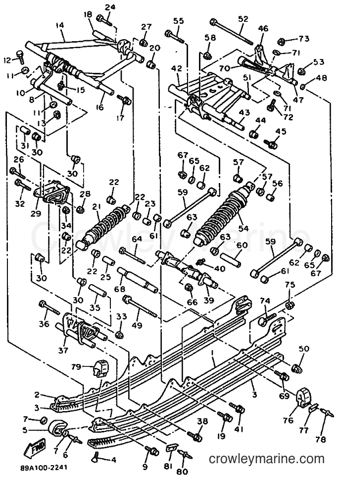 1992 Snowmobile VX750 - VX750 (89A1) [010] - TRACK SUSPENSION 2