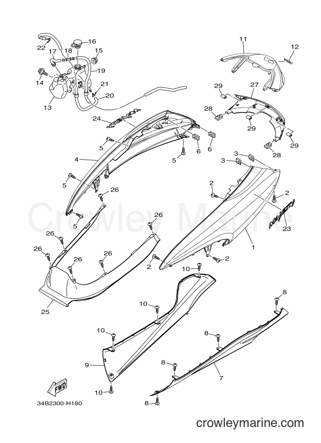 Yamaha Motors YP400A (34BE) [040] - SIDE COVER