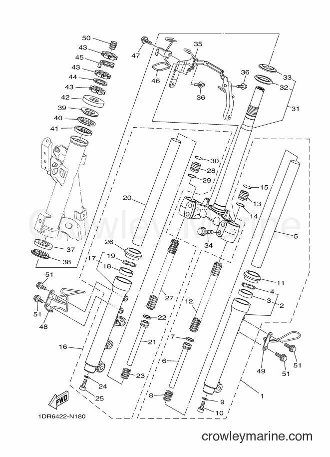 2016 Scooter XC115S - XC115S (1DR7) [010] - STEERING