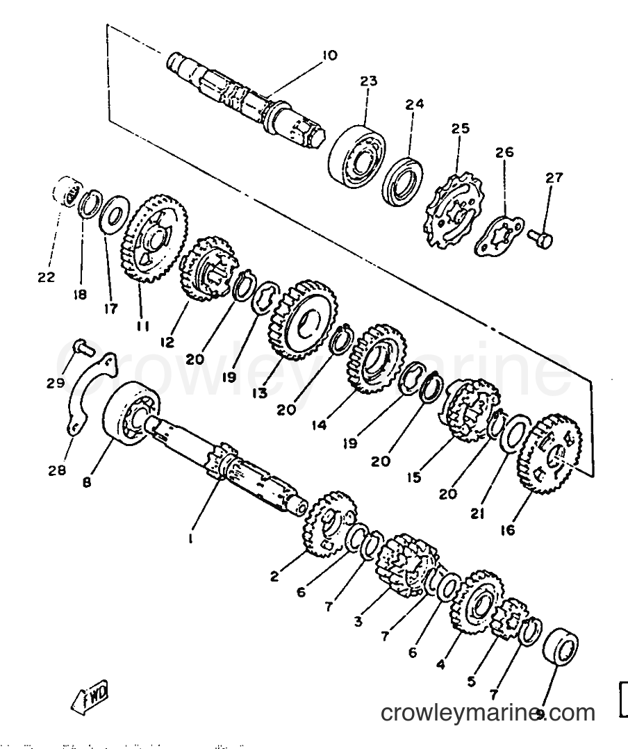1987 Dirt Bike DT125LC - DT125LC (2AJ) [999] - TRANSMISSION