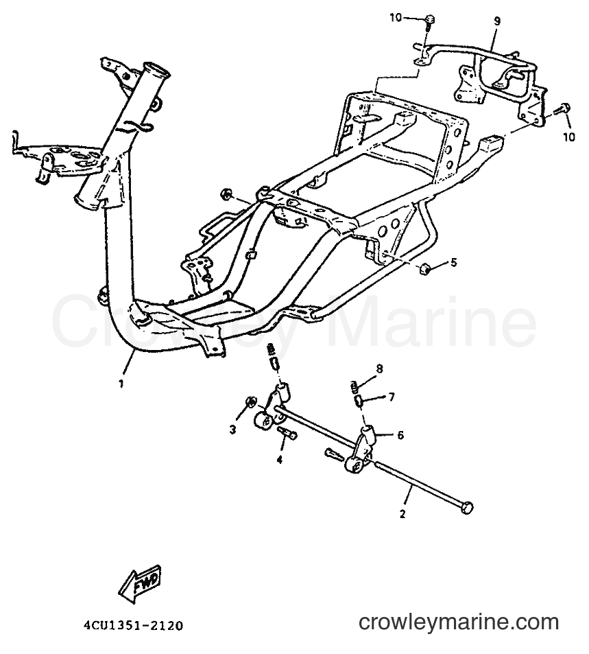 1995 Scooter YE50 - YE50 (4FW6) [999] - FRAME