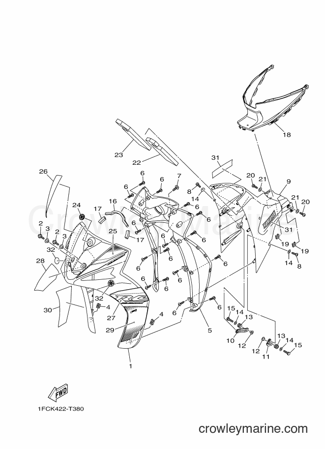 2018 Scooter T115FL-5 - T115FL-5 (1FCK) [010] - LEG SHIELD