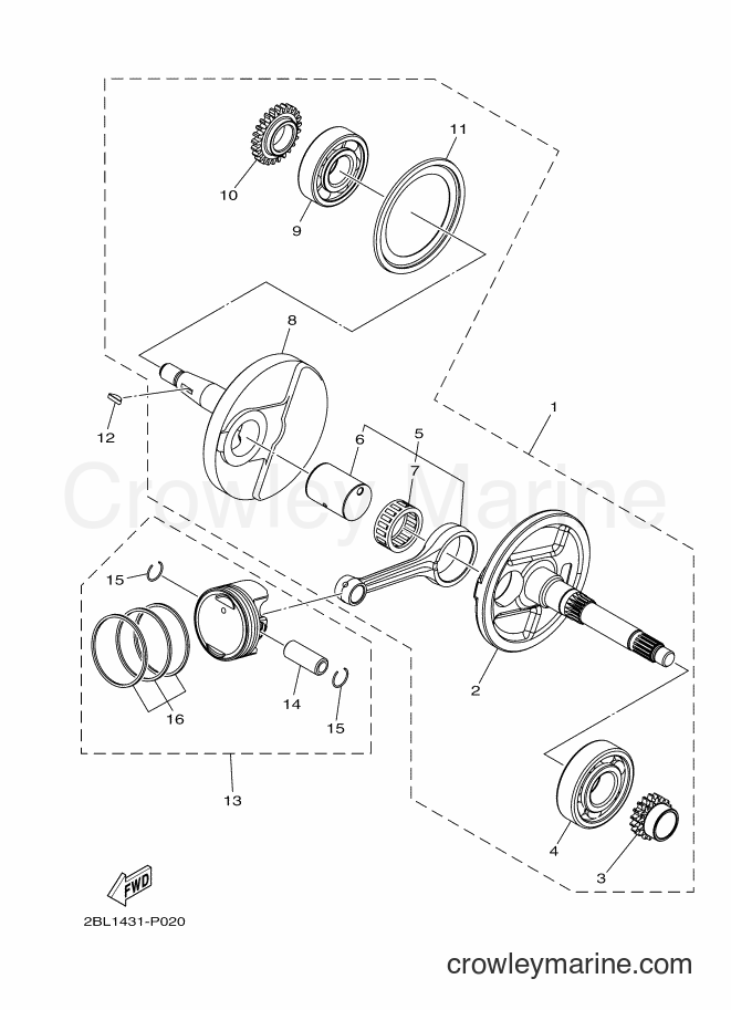 2017 Street Bike LTF125 - LTF125 (2BL6) [010] - CRANKSHAFT & PISTON