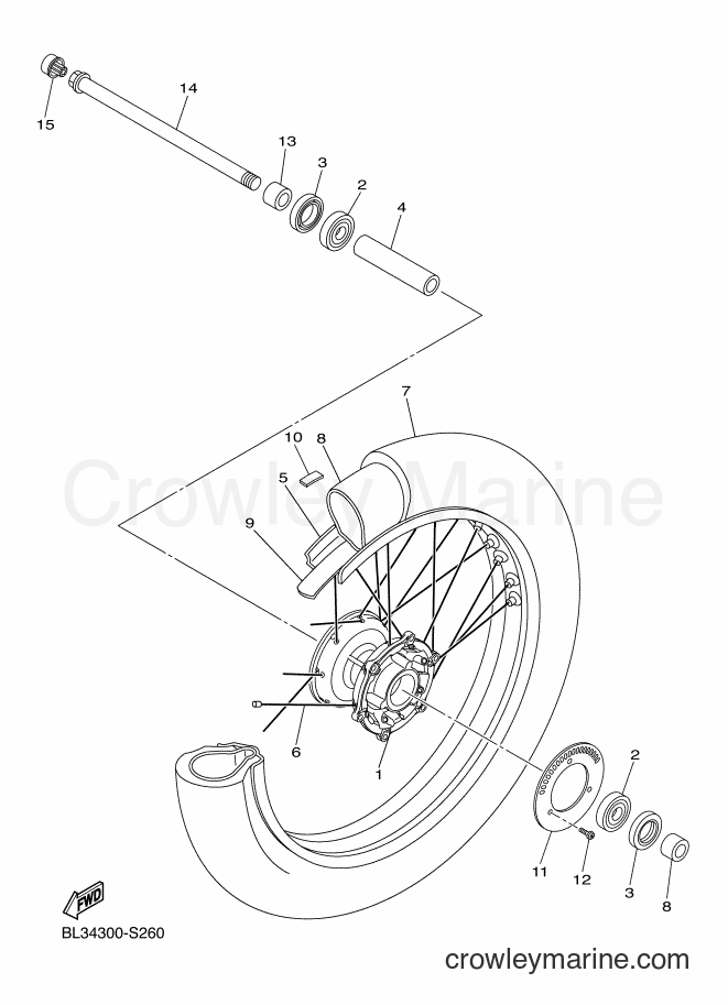 Yamaha Motors XVS950XR-A (BL34) [010] - FRONT WHEEL