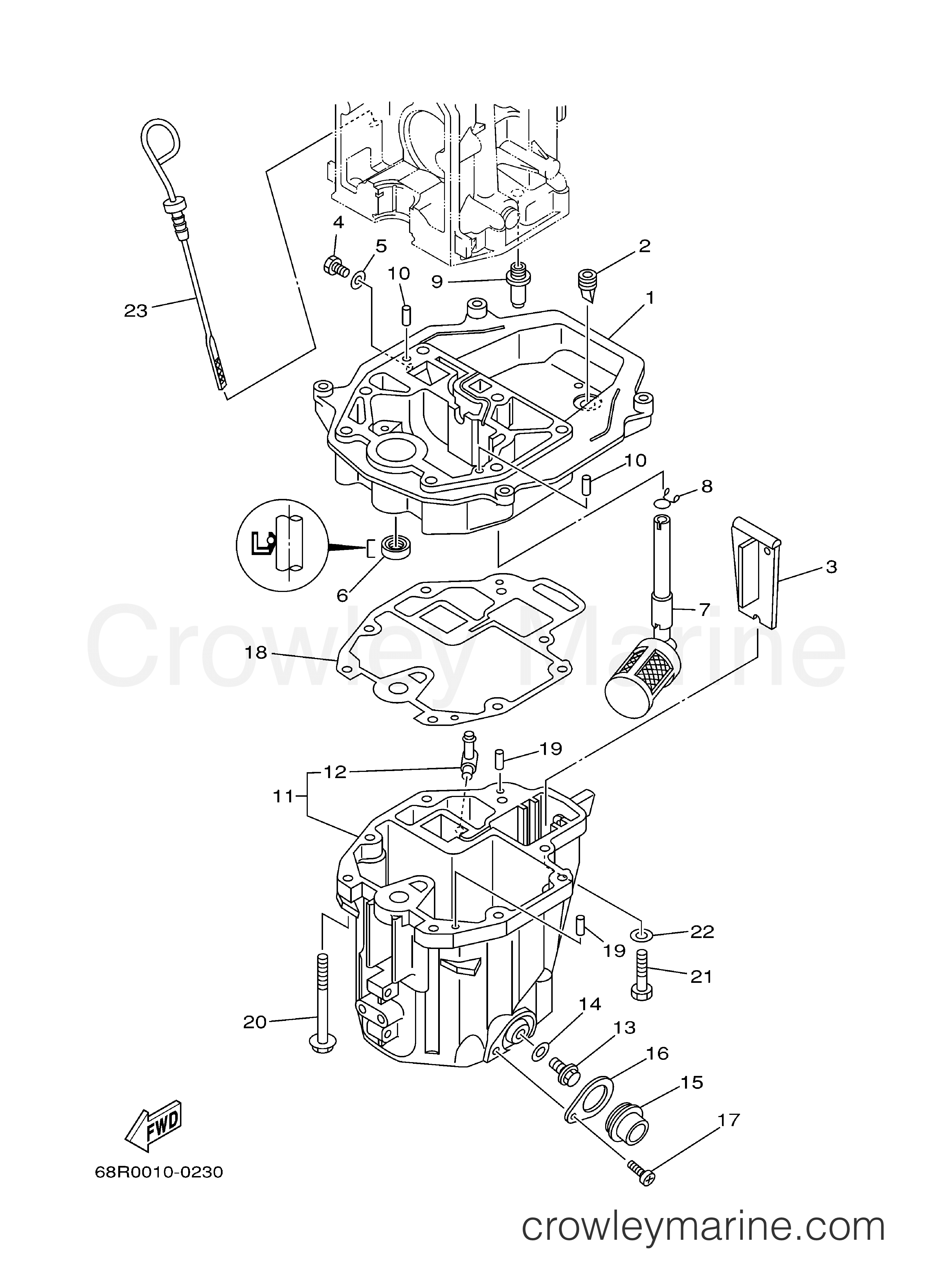 Yamaha Motors T8PLRB - OIL PAN