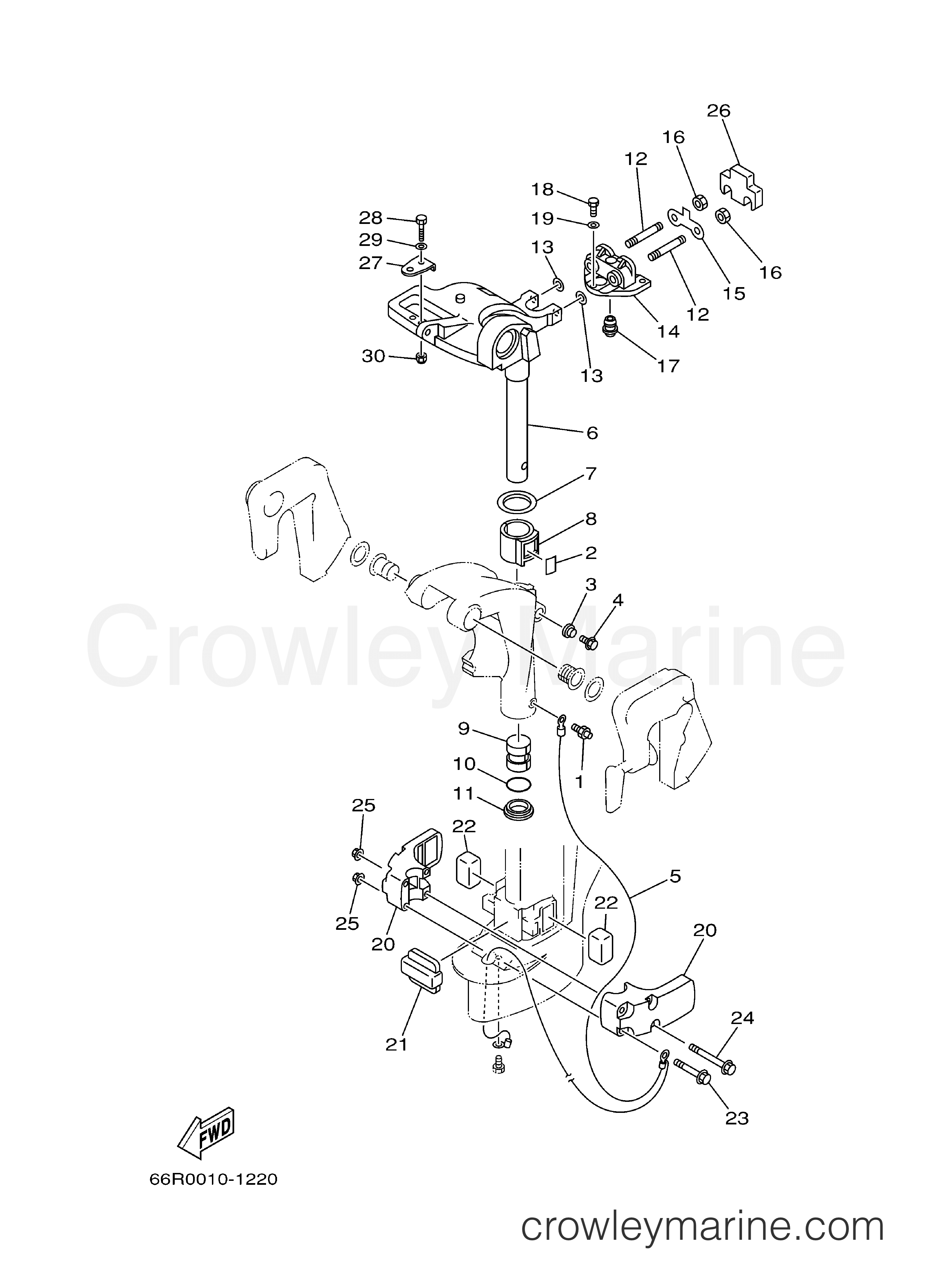 Yamaha Motors T9.9ELR2K - BRACKET 2