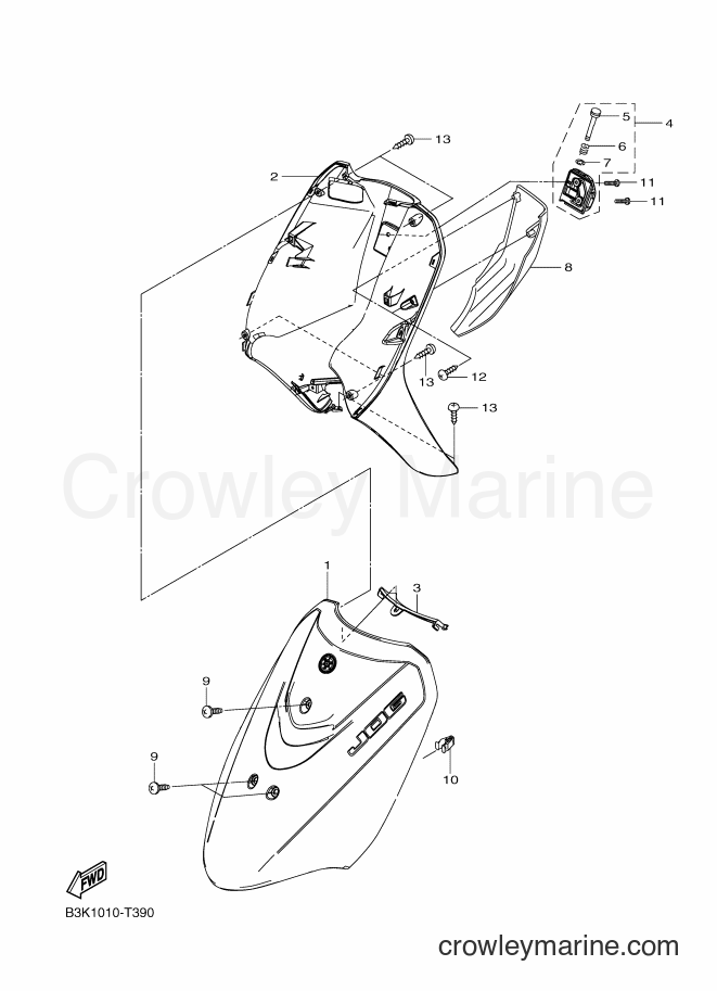 Yamaha Motors CEH50D (B3K2) [010] - LEG SHIELD