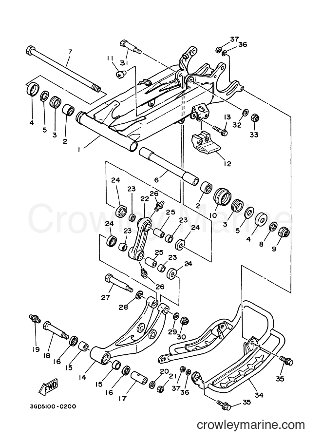 2003 ATV YF350X - YF350X (5NF8) [030] - REAR ARM