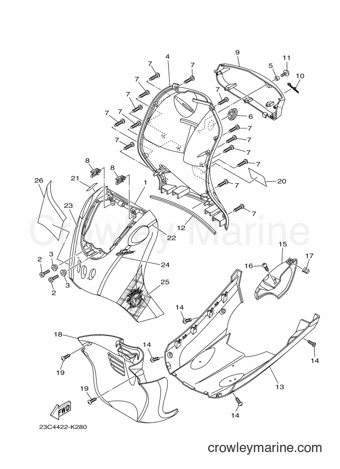 2011 Scooter AF115C - AF115C (23C4) [010] - LEG SHIELD