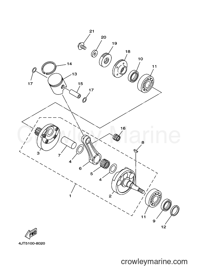 2000 Street Bike TZ125 - TZ125 (4JT7) [090] - CRANKSHAFT & PISTON