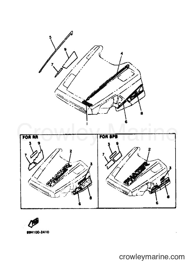 1992 Snowmobile PZ480E - PZ480E (89H1) [010] - EMBLEM (SHROUD)