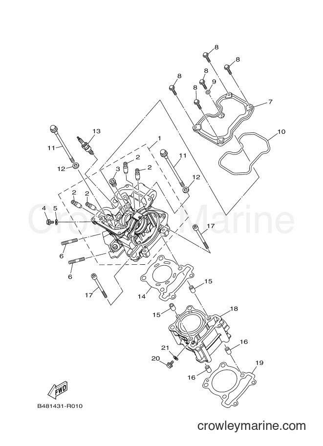2017 Street Bike TFX150 - TFX150 (B482) [010] - CYLINDER HEAD