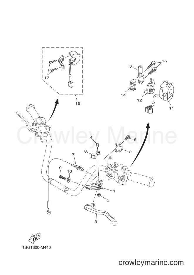 2014 ATV YFM350FWA - YFM350FWA (1SG2) [030] - HANDLE SWITCH & LEVER