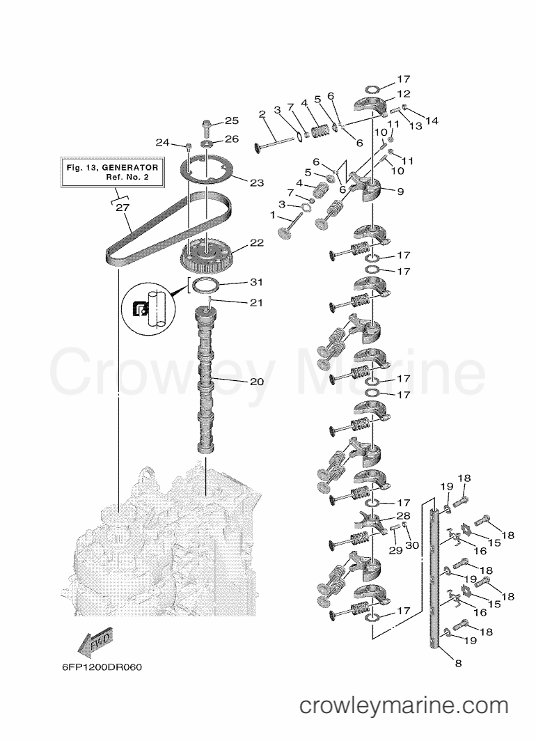 Yamaha Motors F90XB-2017 (6FP1) [030] - VALVE
