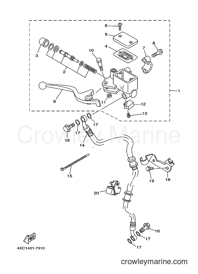 1997 Maxi-Scooter STR126 - STR126 (4XC1) [010] - FRONT MASTER CYLINDER