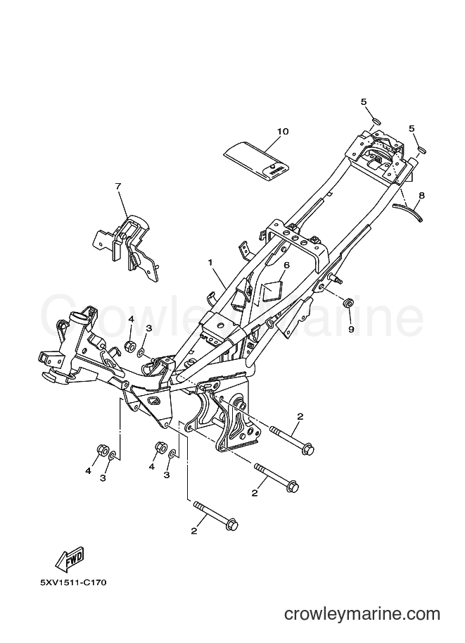 2005 Scooter T110 - T110 (5XV2) [010] - FRAME