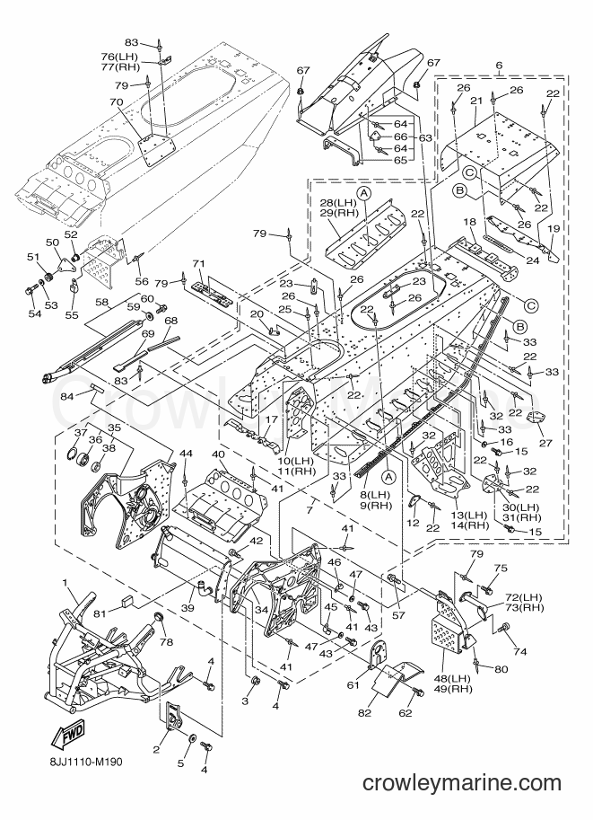 2013 Snowmobile RFX10ST2S - RFX10ST2S (8JJ2) [010] - FRAME