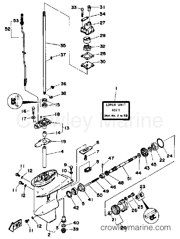 Yamaha Motors 6SF - LOWER DRIVE 1