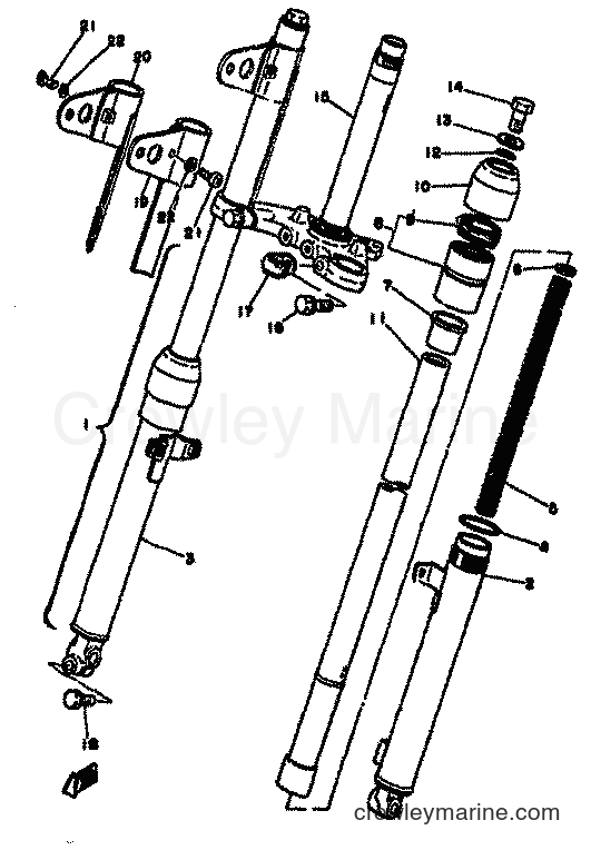 Yamaha Motors YZ125X (1G8) [999] - FRONT FORK