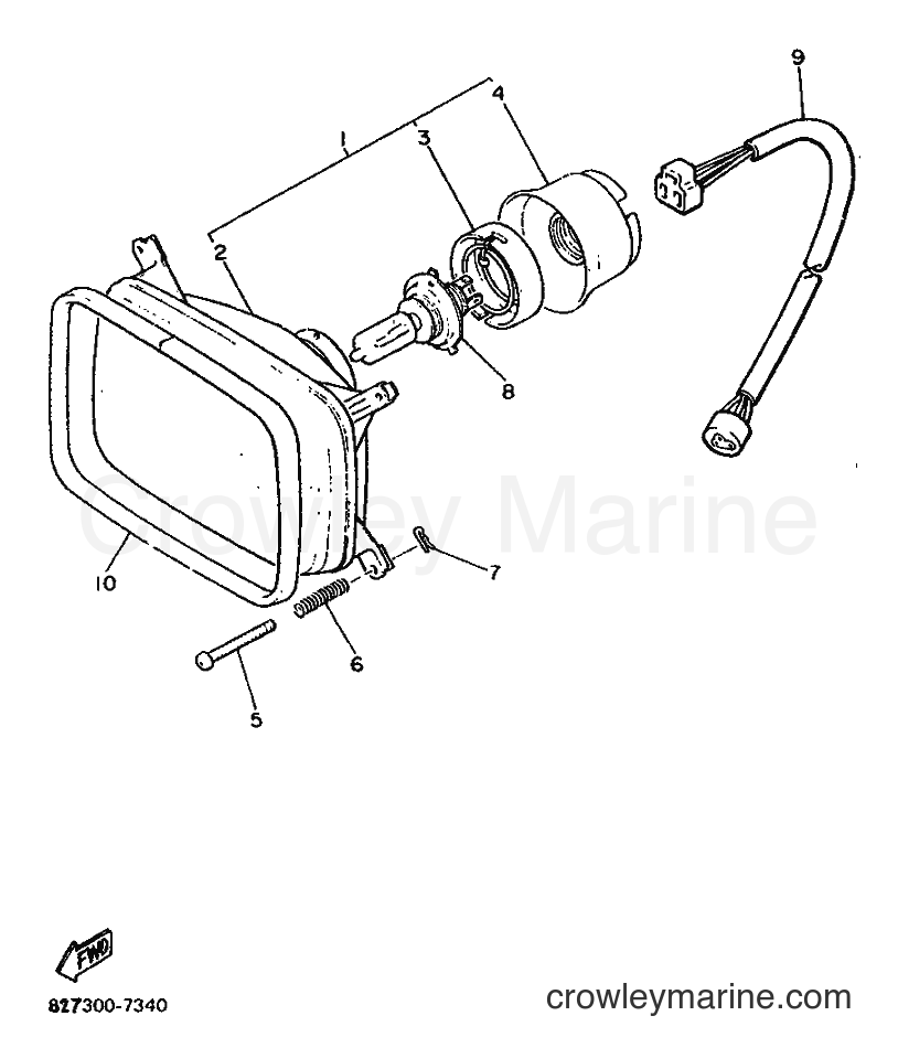 1988 Snowmobile ET340T - ET340T (84T) [999] - HEADLIGHT