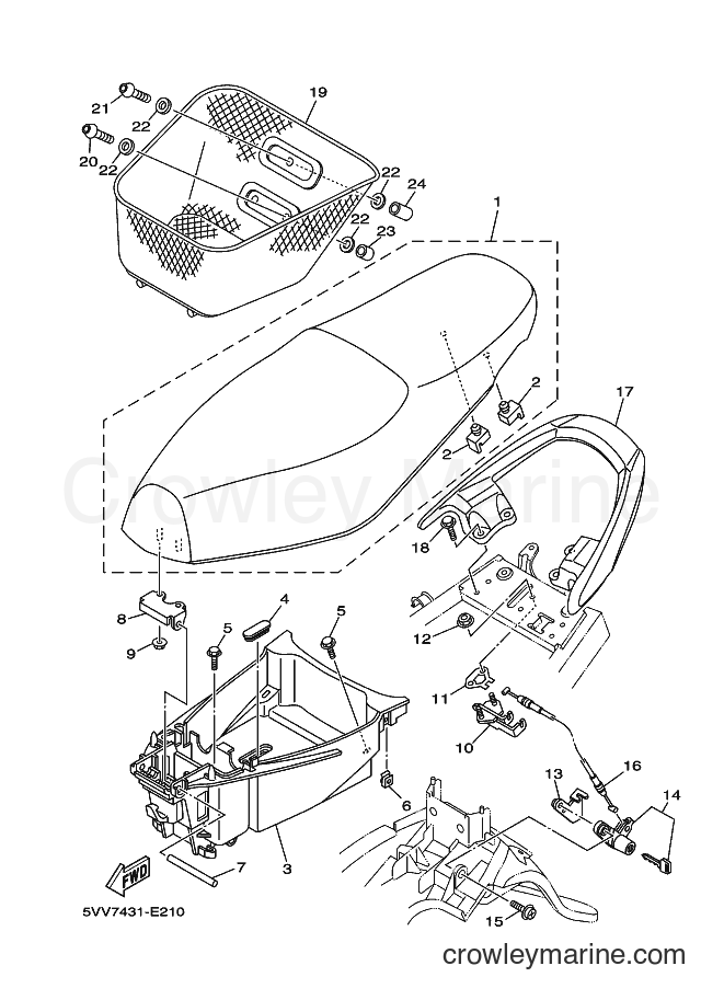 2006 Scooter BF-115D - BF-115D (5VV9) [010] - เบาะ